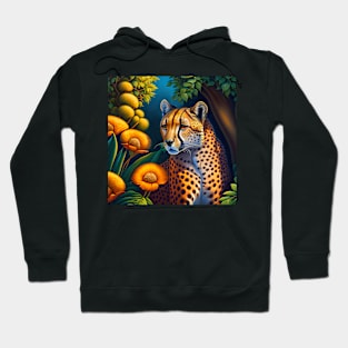 Cheetah Flowers Hoodie